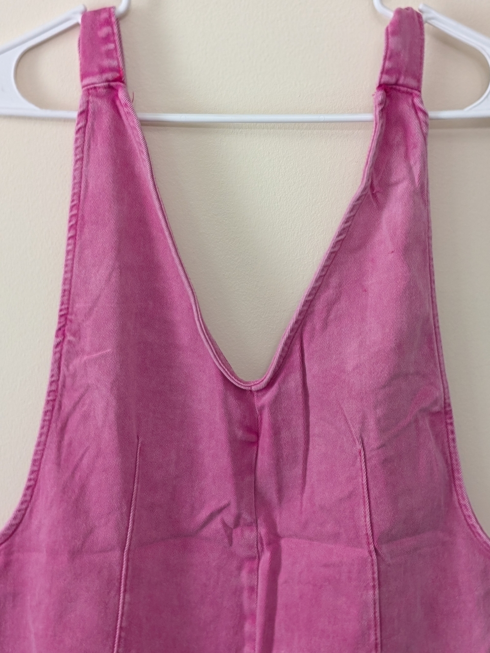 Zenana Women's Pink Casual Adjustable Straps Baggy Jumpsuit W/Pockets Sz Small - Picture 3 of 15